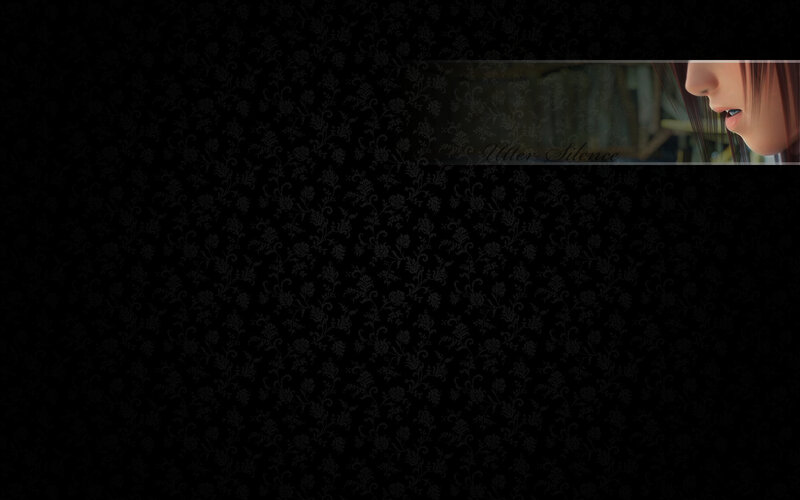 dark floral wallpaper with anime inset