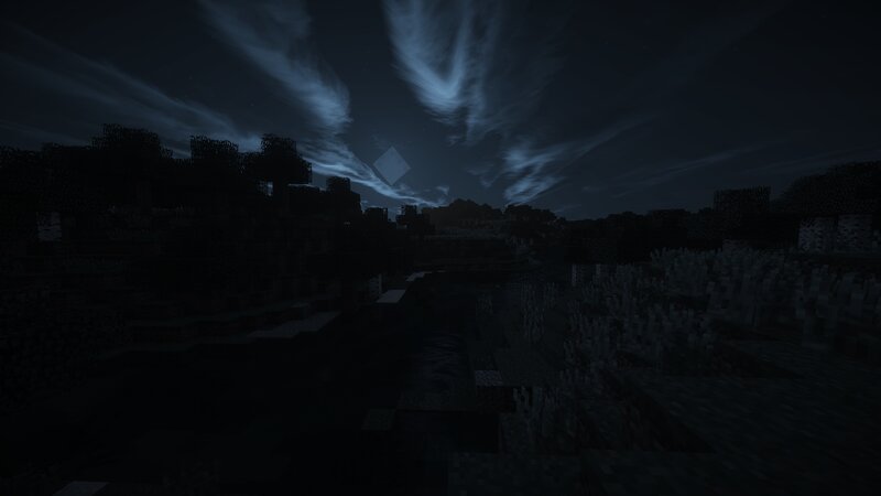 Dark Forest at Night — Black, Dark, Mysterious