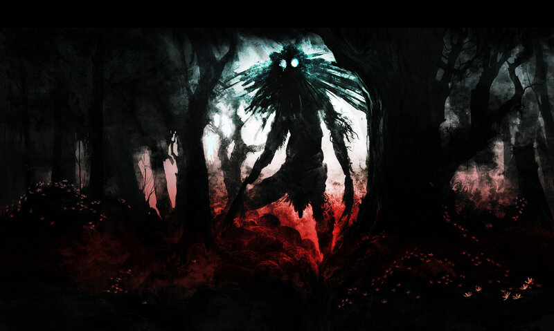Dark Forest Creature — Black, Night