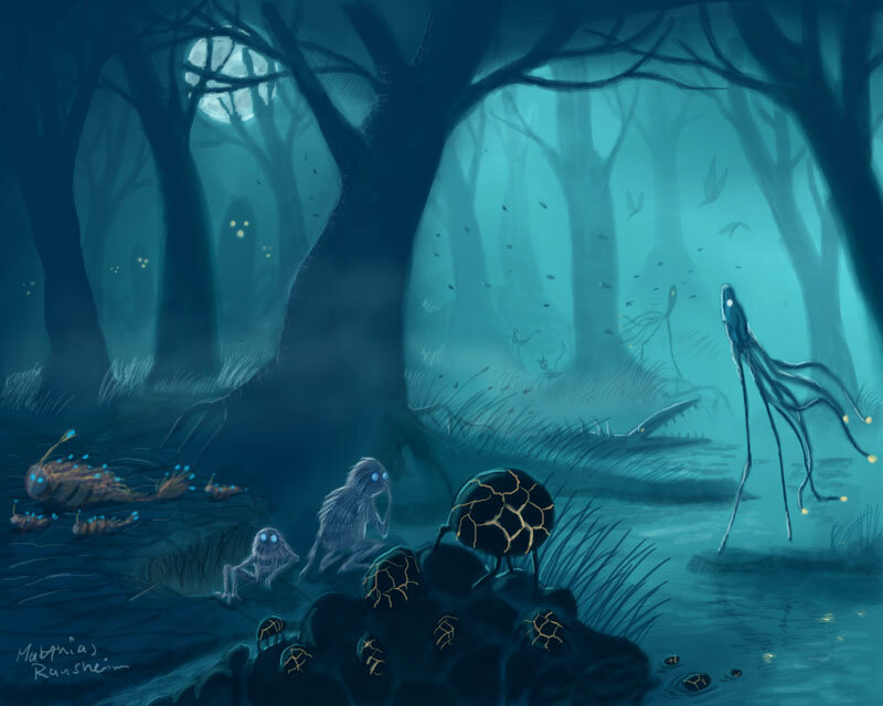 Dark forest creatures