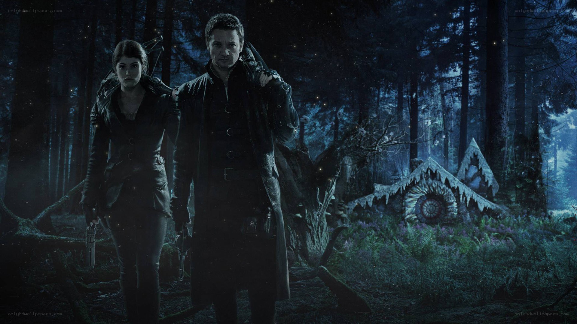 dark forest fantasy scene