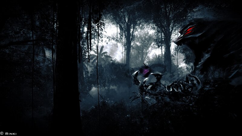 Dark forest monster encounter