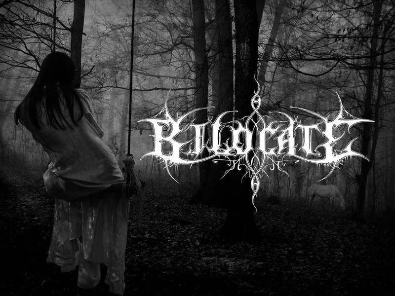 dark forest with ghostly figure