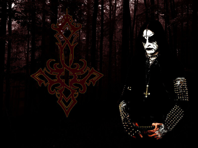dark forest with gothic figure