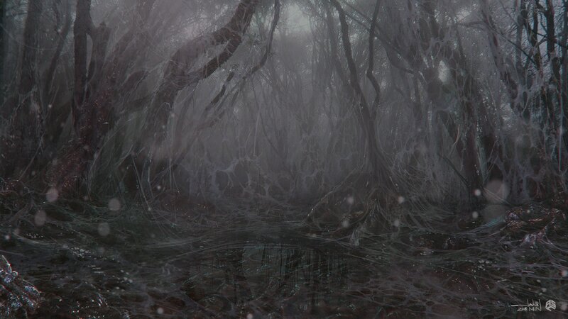 Dark Forest with Webs