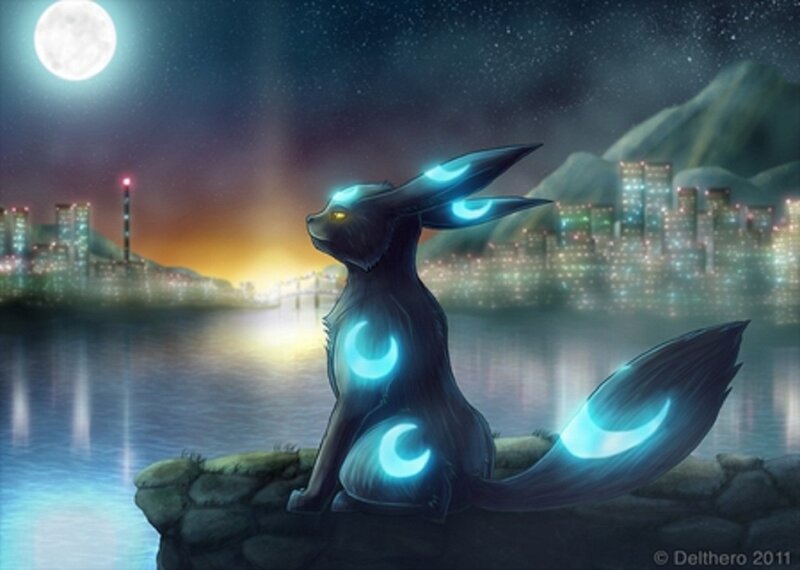 Dark Fox-like Creature — Blue