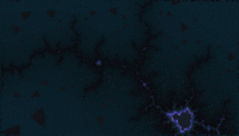 dark fractal pattern with purple glow