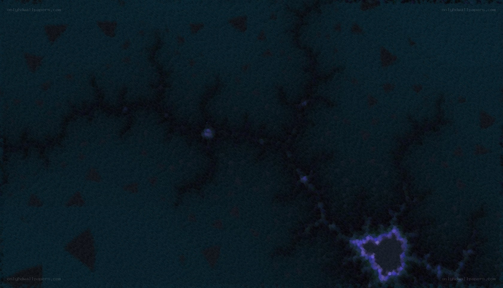 dark fractal pattern with purple glow