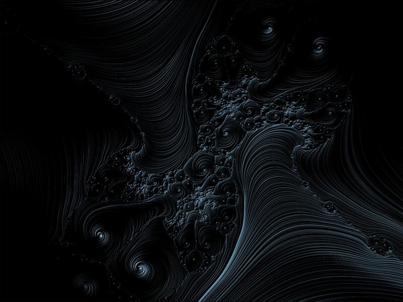 Dark Fractal Patterns — Black