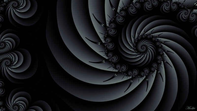 dark fractal spiral pattern