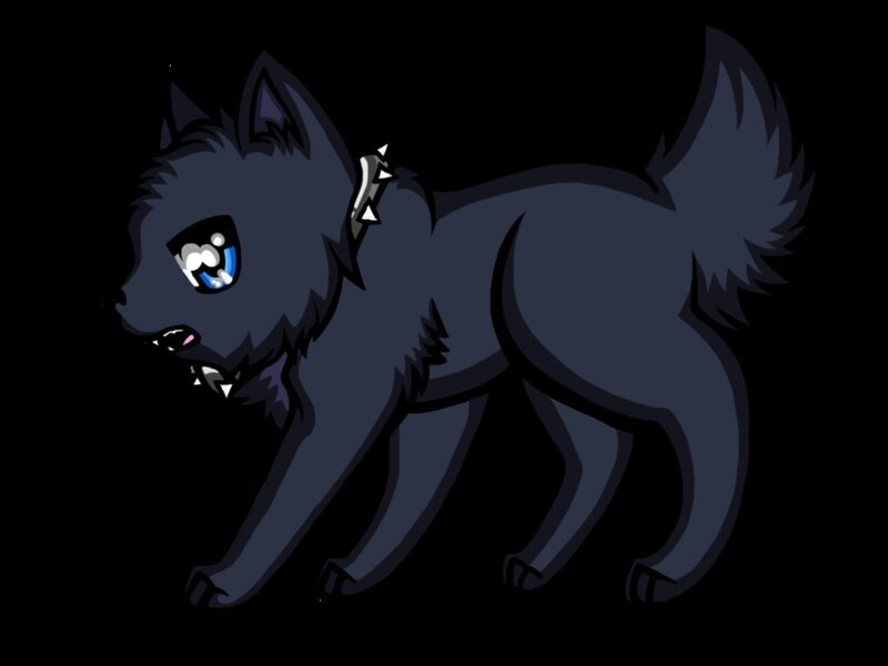 Dark-furred Wolf Cub — Black