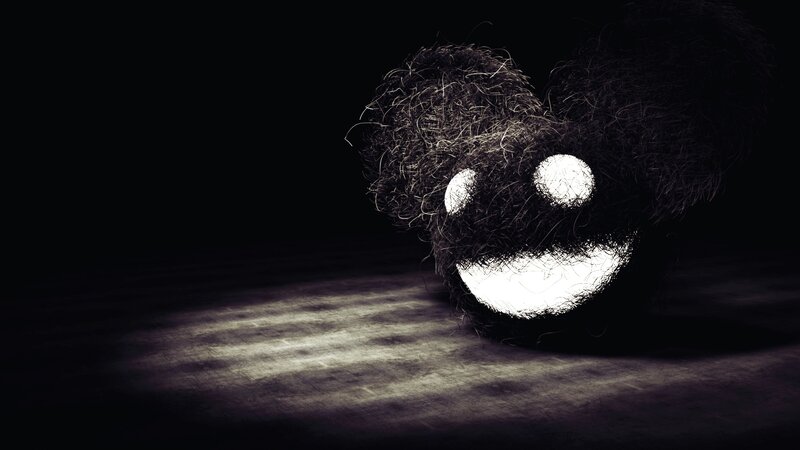 dark furry creature with glowing eyes