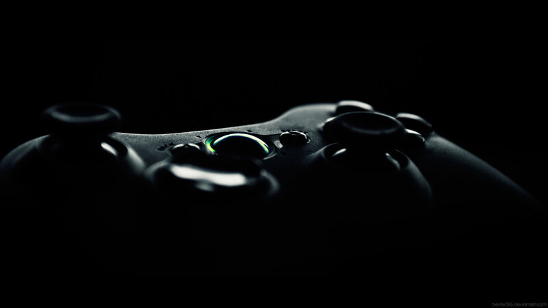 dark game controller close-up