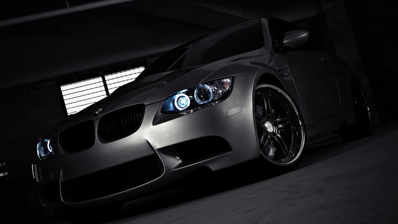 dark garage BMW M3
