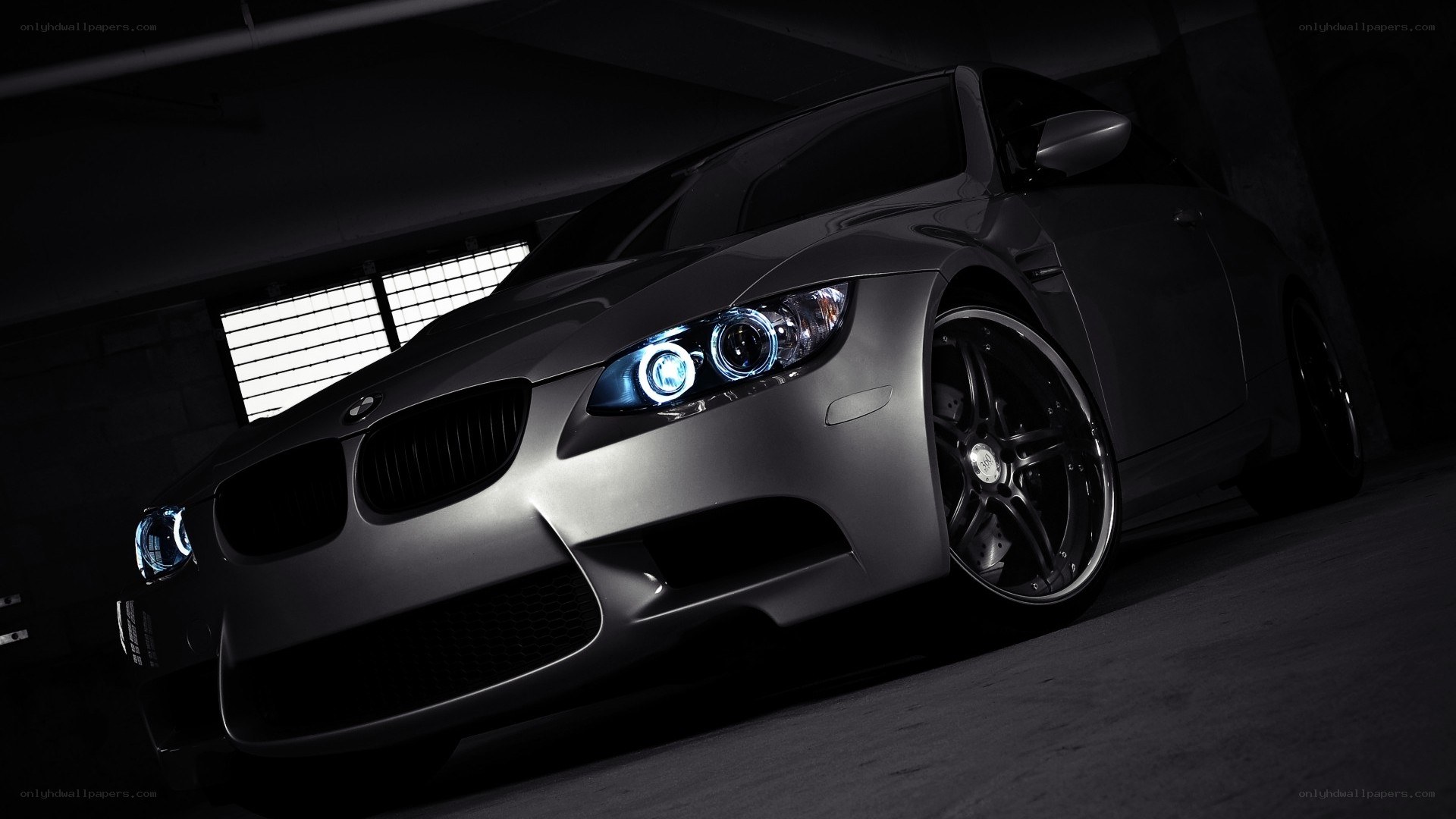 dark garage BMW M3