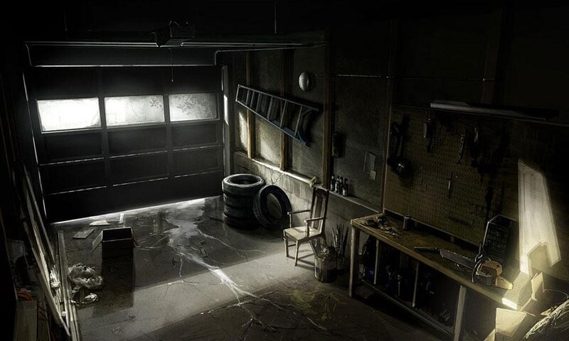 Dark Garage Interior