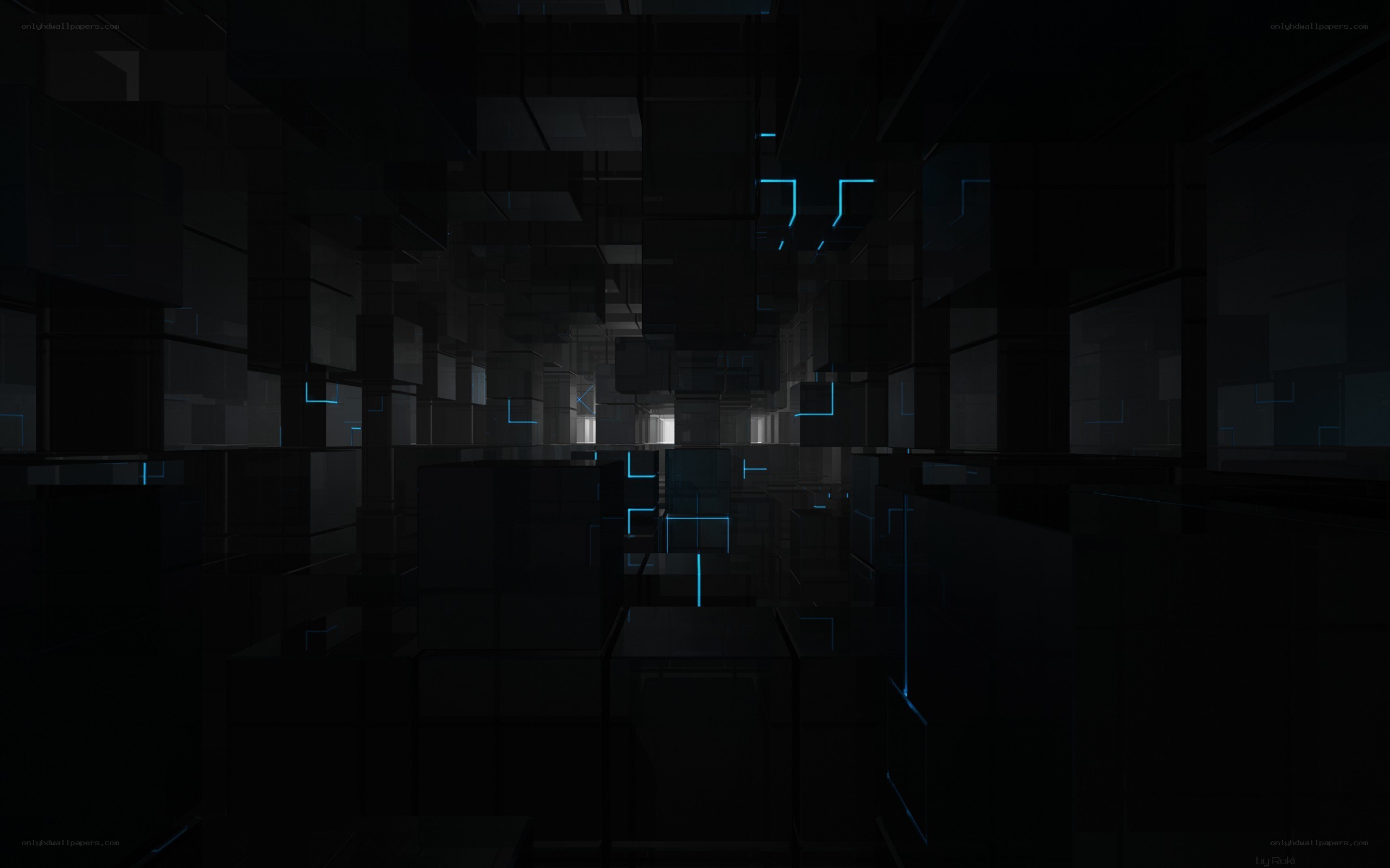 dark geometric corridor