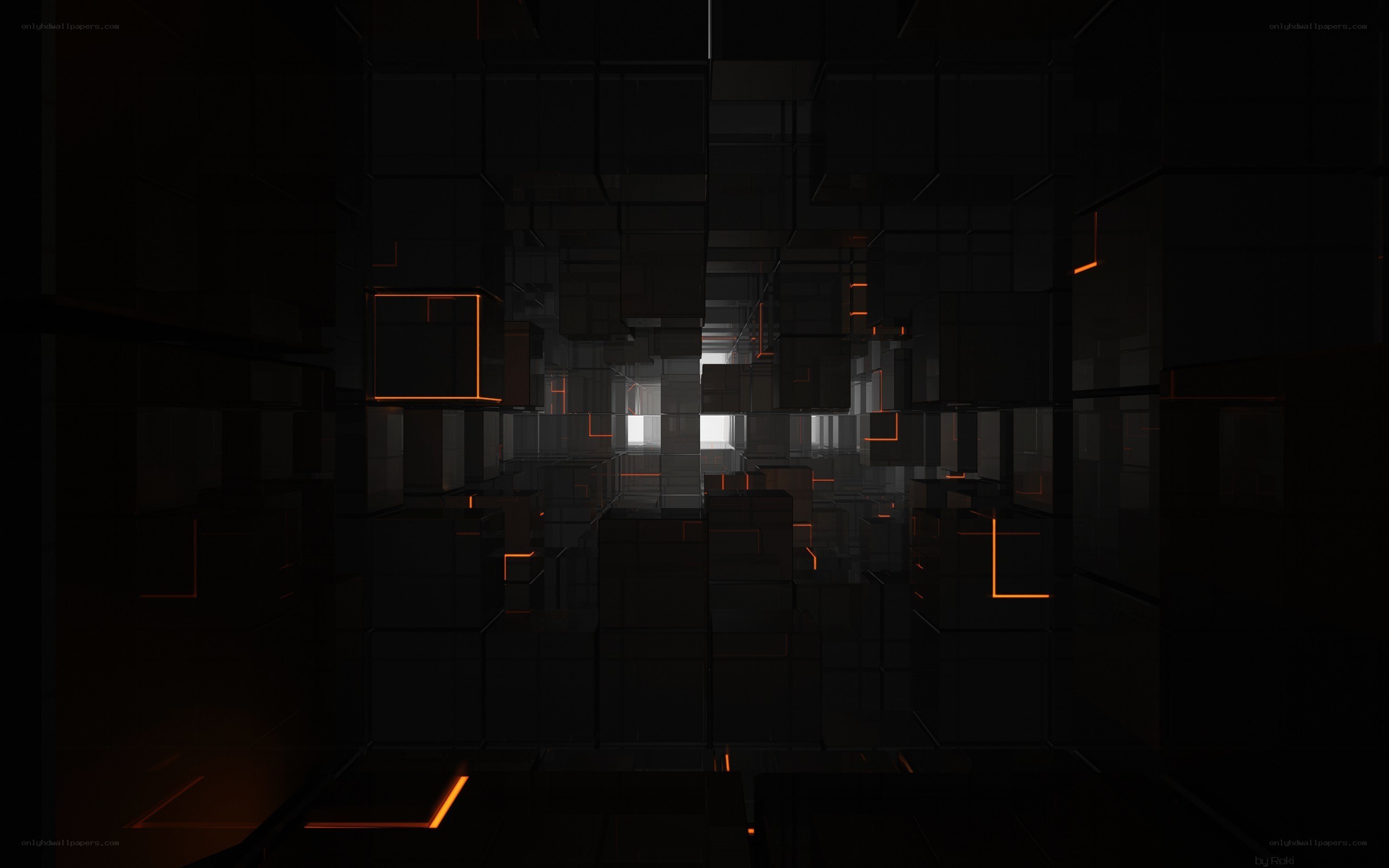 dark geometric corridor
