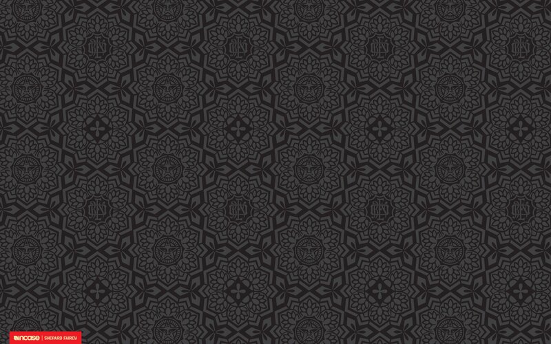 dark geometric pattern with logo