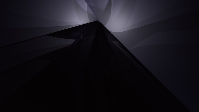 Dark Geometric Tunnel — Black, Dramatic, Abstract