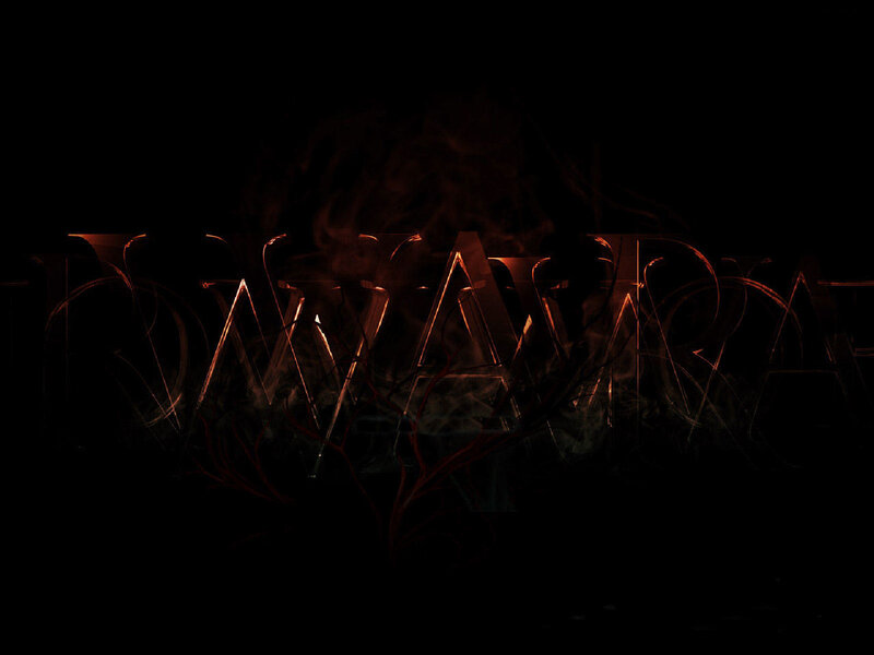 dark glowing text logo