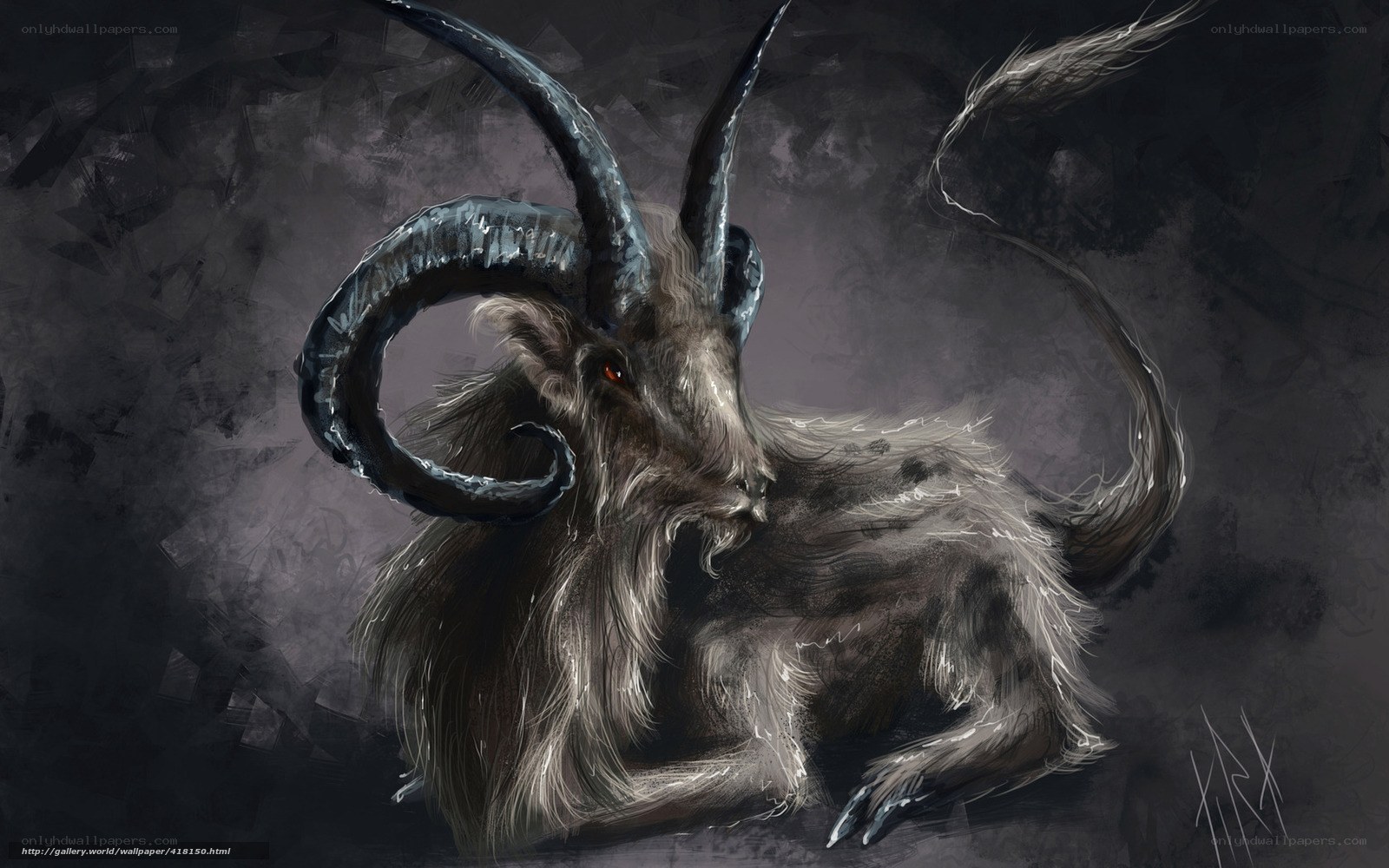 dark goat creature