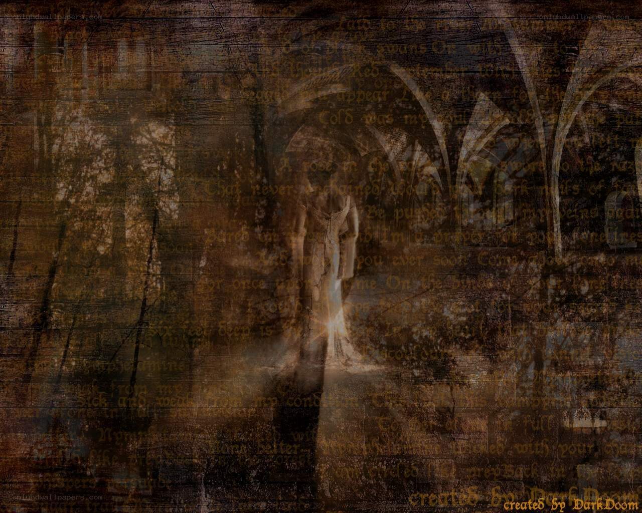 dark gothic text background