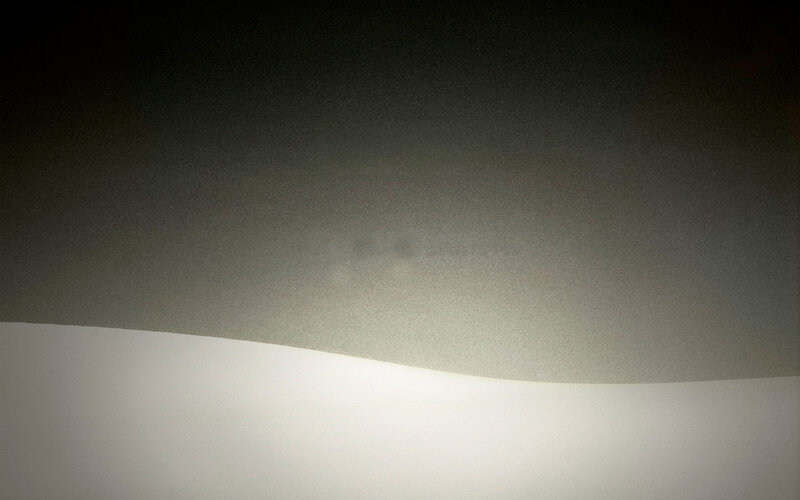 dark gradient with white curve
