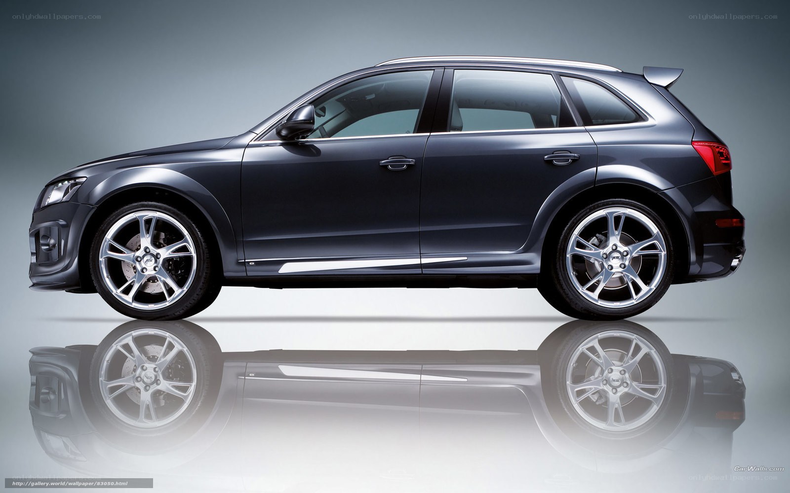 dark gray audi suv side view
