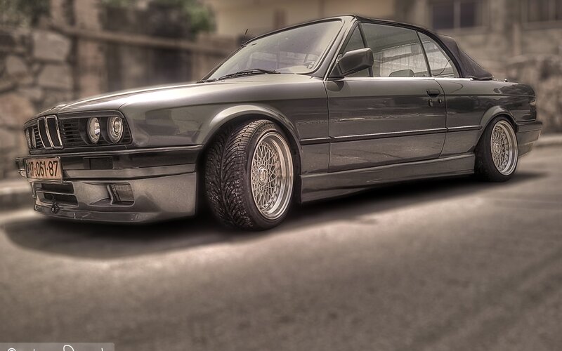 dark gray bmw convertible