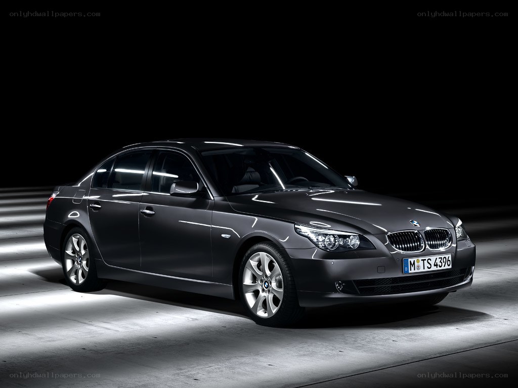 dark gray BMW sedan