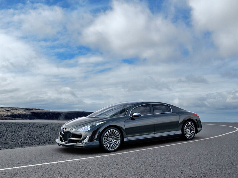 Dark Gray Concept Car — Serene, Afternoon