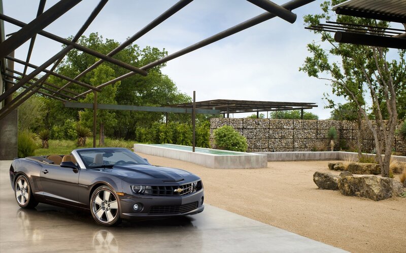 Dark Gray Convertible Car — Serene, Afternoon