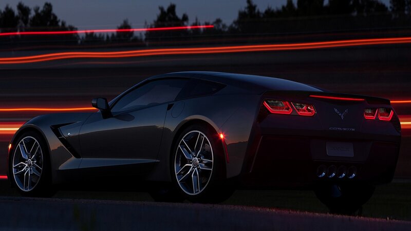 Dark Gray Corvette Car — Black