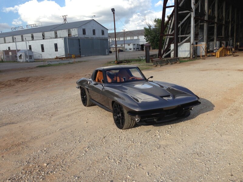 Dark Gray Corvette Car