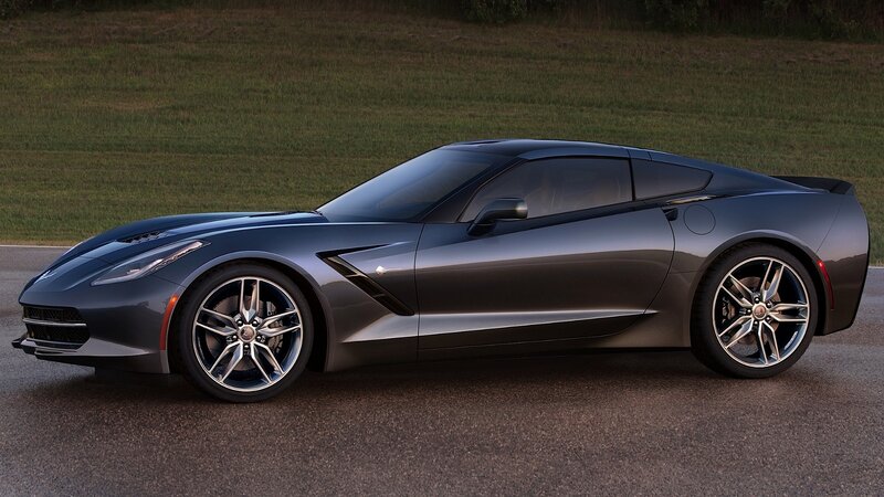 Dark Gray Corvette — Dramatic, Sunset, Photograph