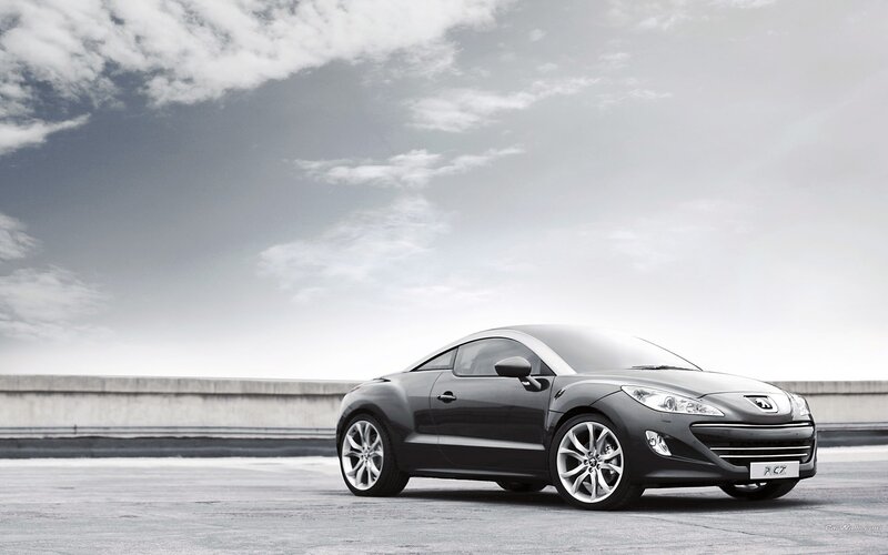 Dark Gray Coupe Car — Dramatic, Photograph, Sky, Wall