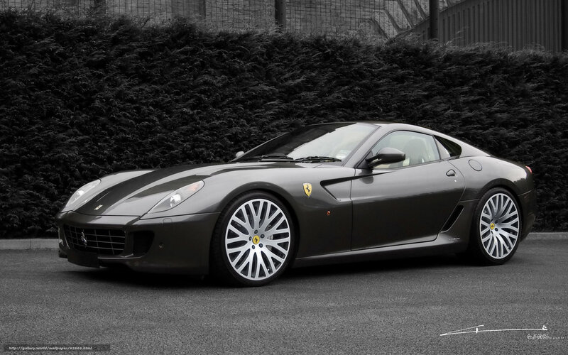Dark Gray Ferrari Sports Car — Dramatic