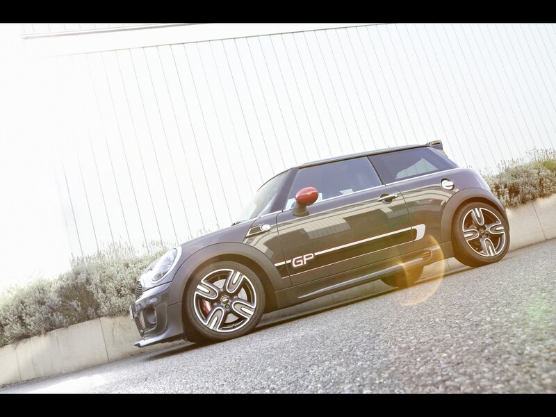 Dark gray MINI GP car