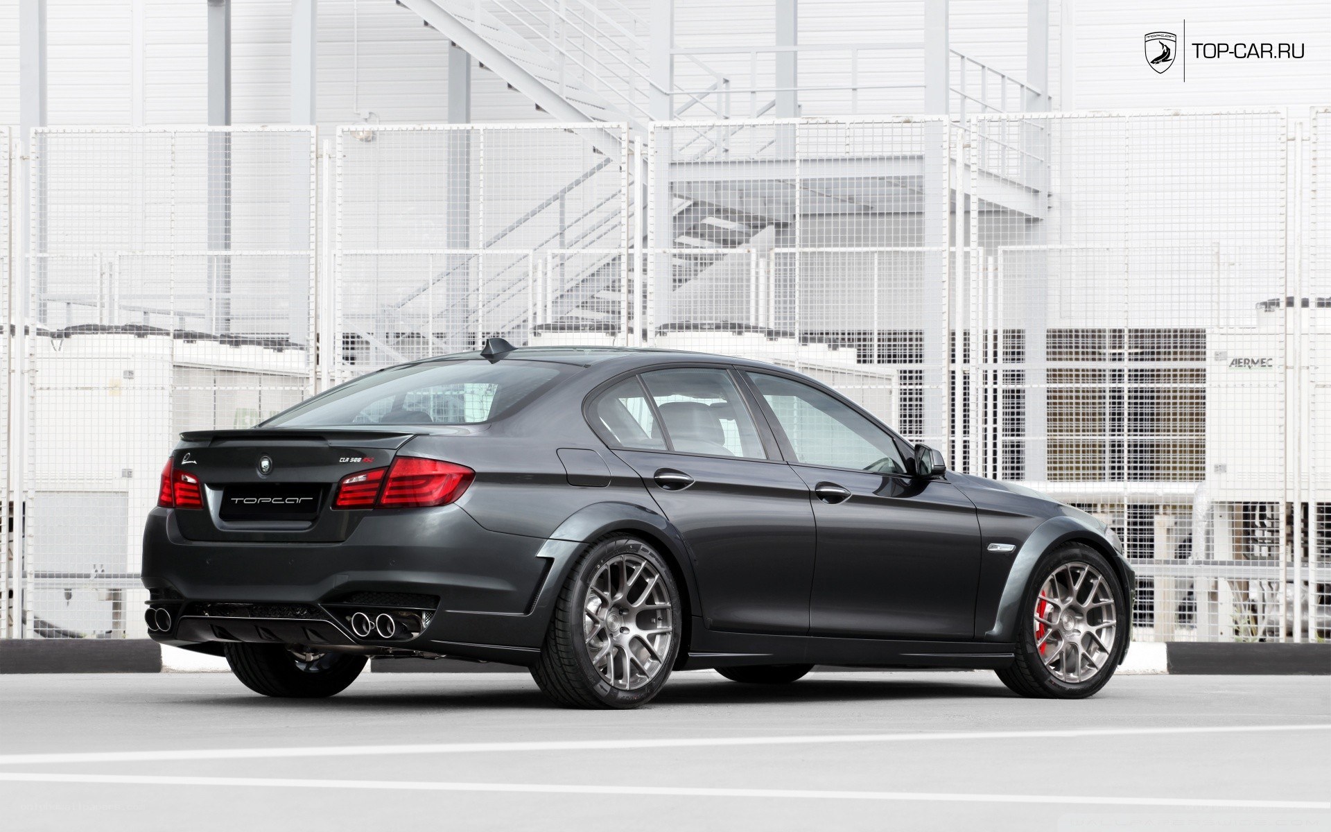 dark gray modified sedan car