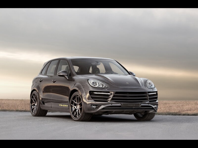 dark gray Porsche Cayenne