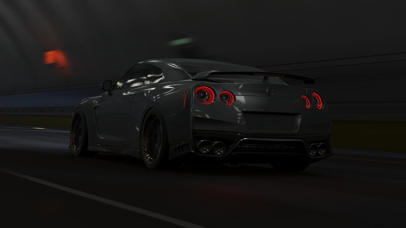 Dark Gray Sports Car — Black, Dramatic, Night, 3d Render