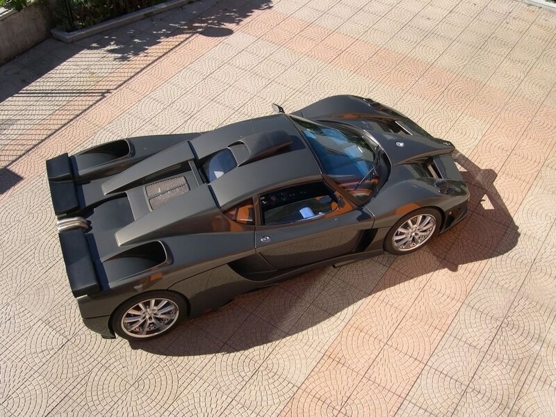 Dark Gray Sports Car — Calm, Afternoon