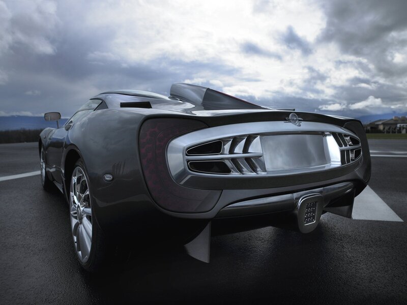 Dark Gray Sports Car — Dramatic, 3d Render, Road
