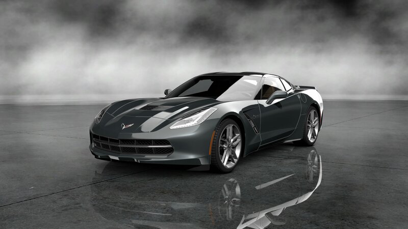 Dark Gray Sports Car — Dramatic, 3d Render, Smoke