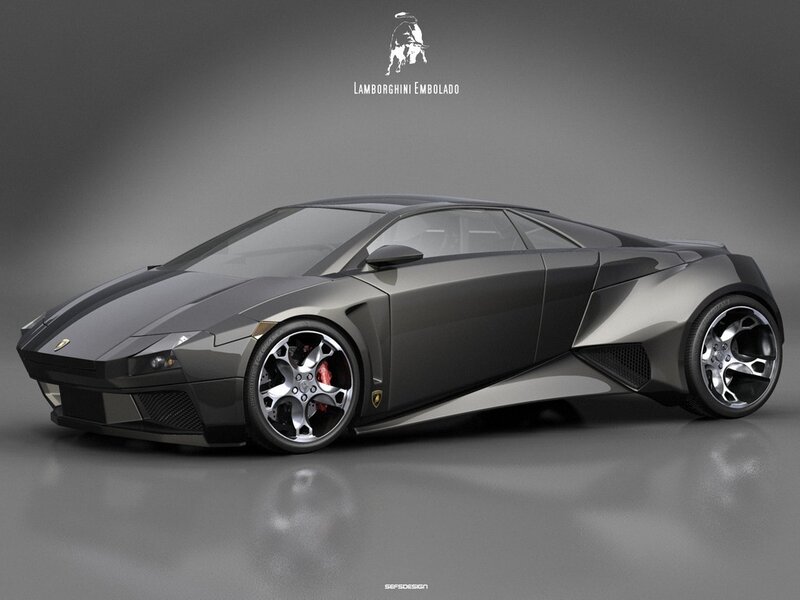 Dark Gray Sports Car — Dramatic, 3d Render, Wheels, Logo