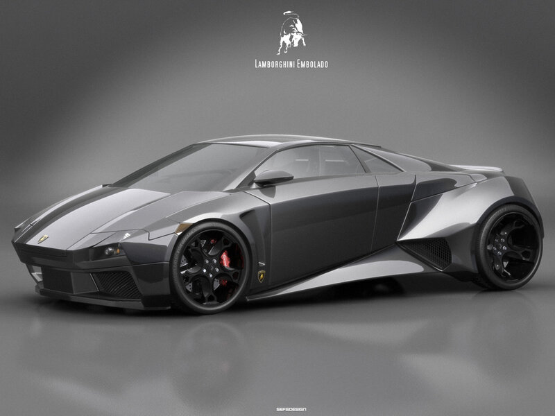 Dark Gray Sports Car — Dramatic, 3d Render, Wheels