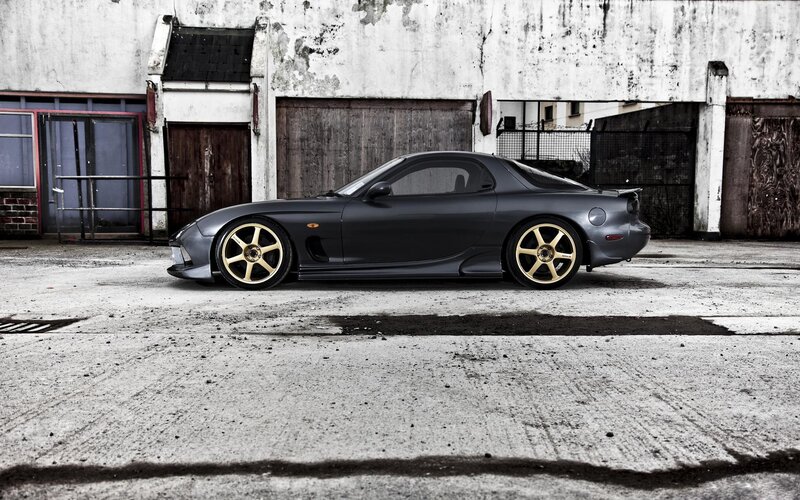 Dark Gray Sports Car — Dramatic, Photograph, Building