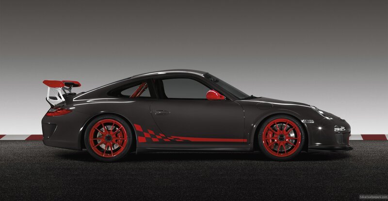 Dark Gray Sports Car — Dramatic, Photograph, Red Wheels