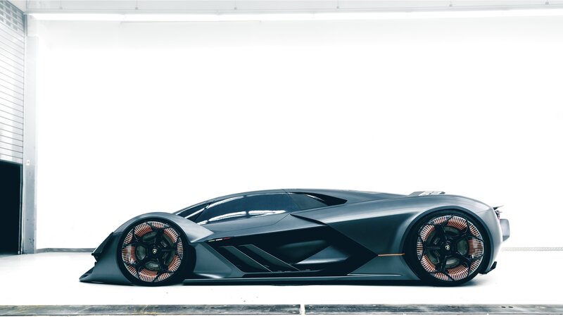 Dark Gray Sports Car — Minimalist